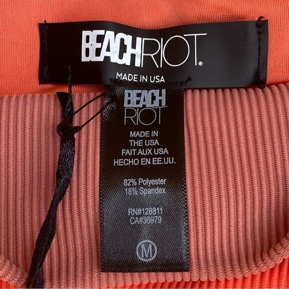 NWT NEW BEACH RIOT Emmy Swim Bikini Bottom in Oasis Colorblock M Beach Summer - Picture 7 of 9